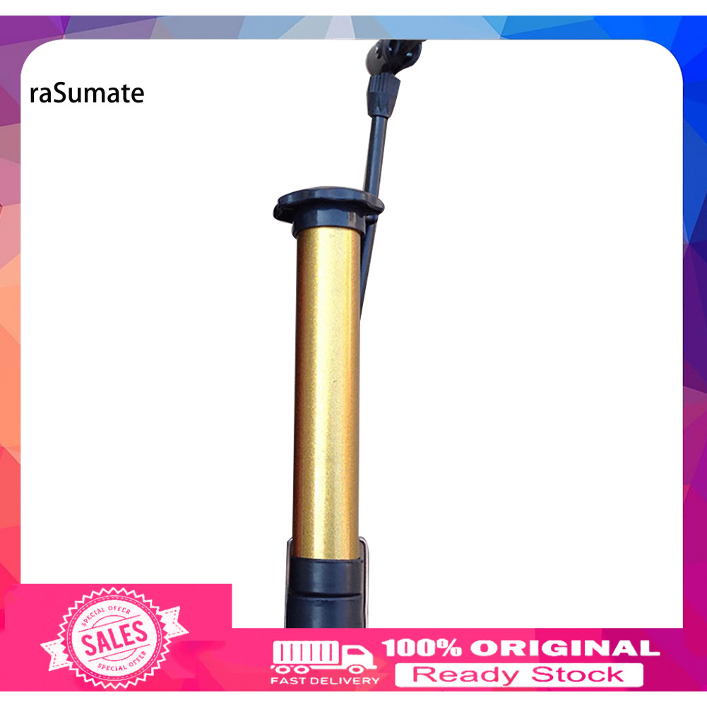 <rasumate> แบบพกพาแรงดันสูง Bycycle ยางบาสเกตบอลฟุตบอลคู่มือปั๊มลม Inflator