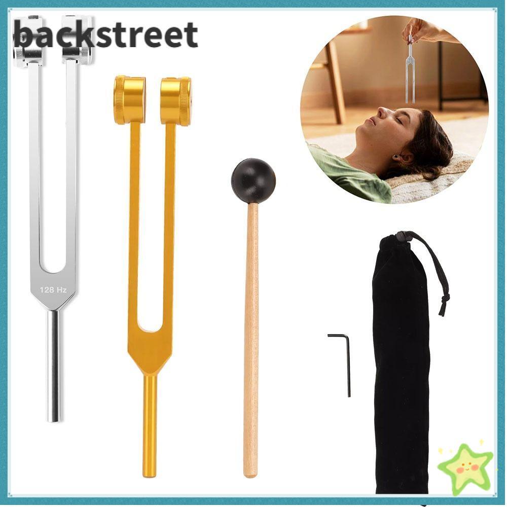 BACKSTAGEREETDV Tuning Fork Set, Weighted Ear Cleaning Tools Healing Tuning Fork, ทนทาน 128Hz Bio-Ac