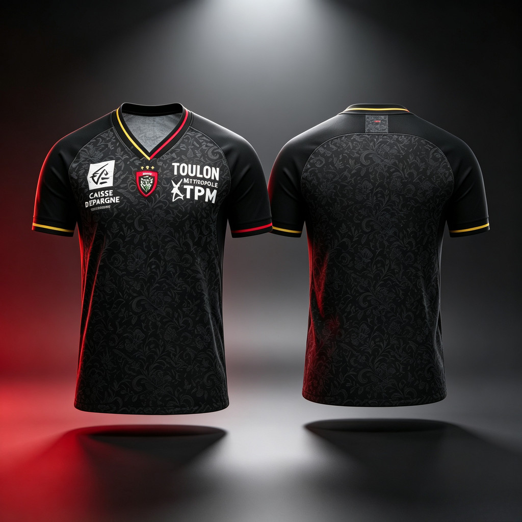 2026 New RCT Toulon Shirt Third Rugby Jersey T-Shirt Men's Soccer Fan Shirt Quick-drying Breathable 