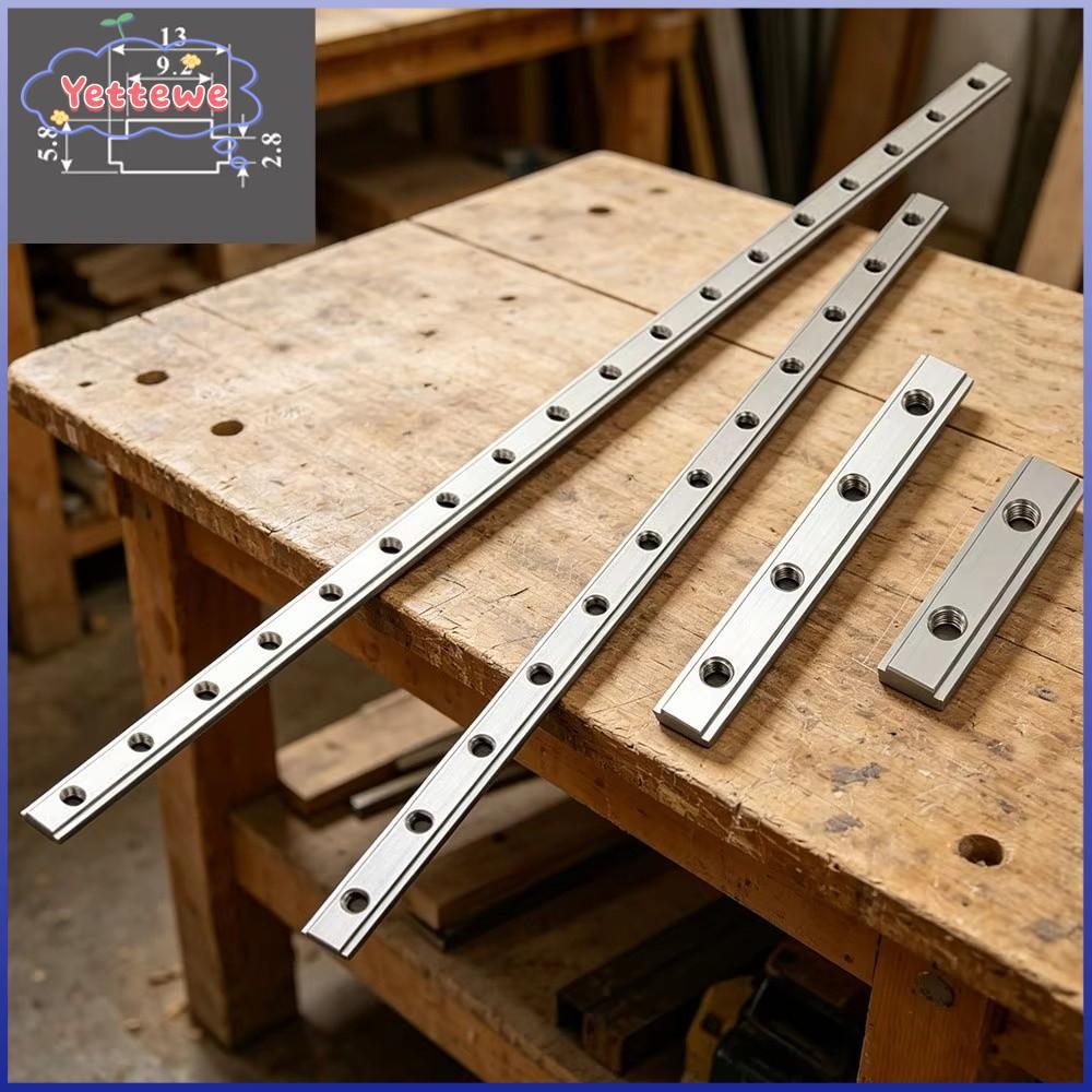 YVETTPH Miter Track Jig, 19 T-Slot อลูมิเนียม T-Slot คู่มือ Rail, ทนทาน M6 Double Groove Fixture Slo