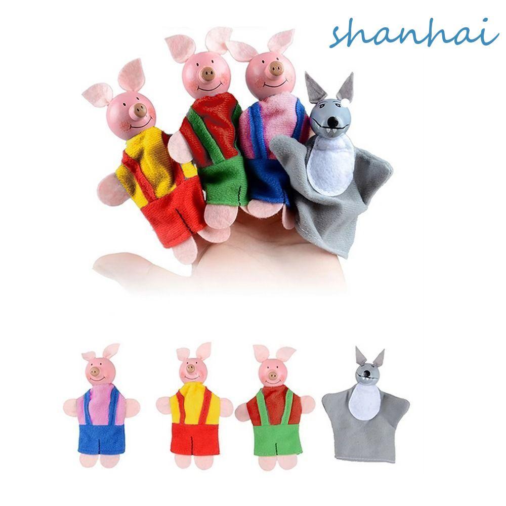 SHANHAI ตุ๊กตาตุ๊กตา, Fairy Tales Plush ชุดหุ่นมือ,น่ารัก Brain-boosting Mini Interactive Puppet The