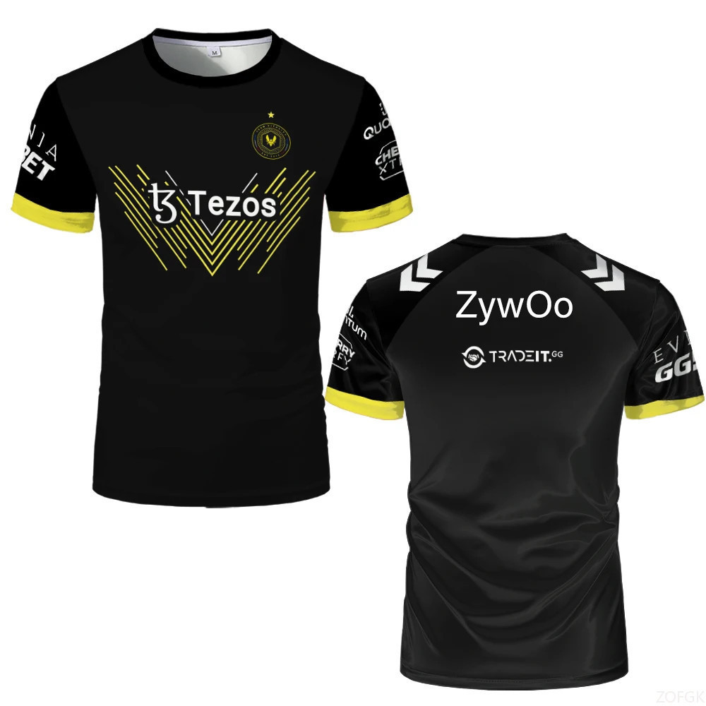 เสื้อยืดแขนสั้นแห้งเร็ว Unisex – เสื้อทีม Esports, CSGO LOL COD เกมระบายอากาศ