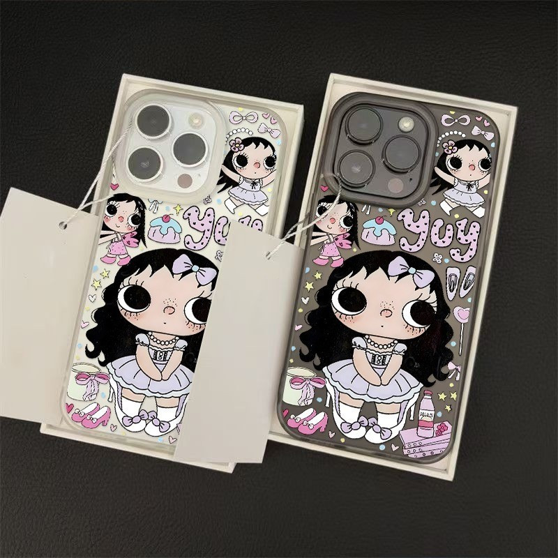 Big Eye Girl โทรศัพท์มือถือ Soft Case เหมาะสําหรับ iPhone 15Pro Creative 14Plus 13Pro อินเทรนด์ 16ProMax 12Pro พรีเมี่ยม 11Promax กันกระแทกกันกระแทกป้องกันกรณี