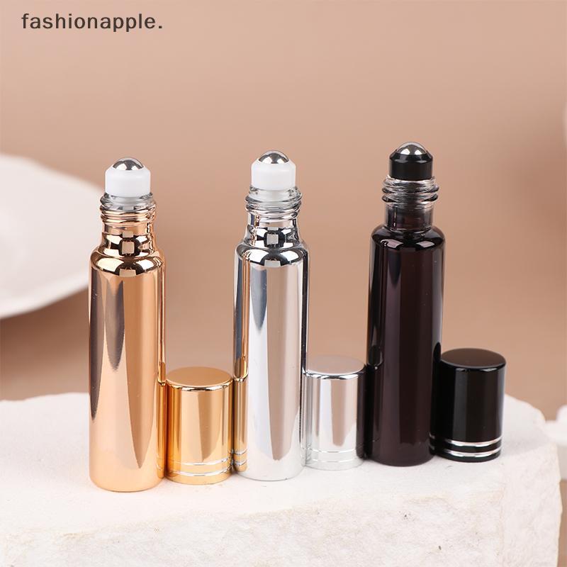 Form & Art 10ml ขวดเปล่า Electroplated UV Glass Travel Mini Roller Ball นวดรีฟิลสําหรับน้ําหอม FA