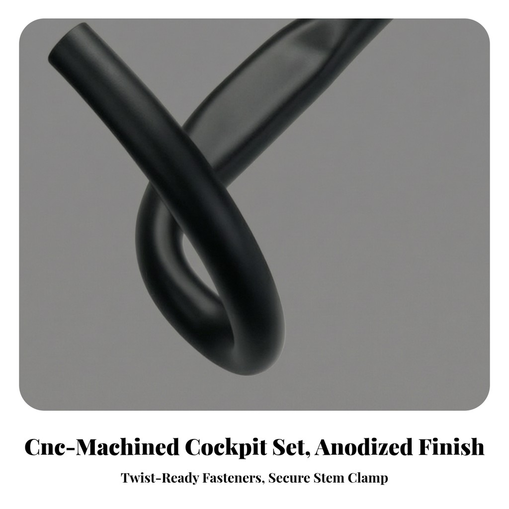 3 ชิ้น FIXED-Gear Cockpit Component ชุดน้ําหนักเบา Track Bike Handlebar Stem Seatpost Combo สําหรับ 