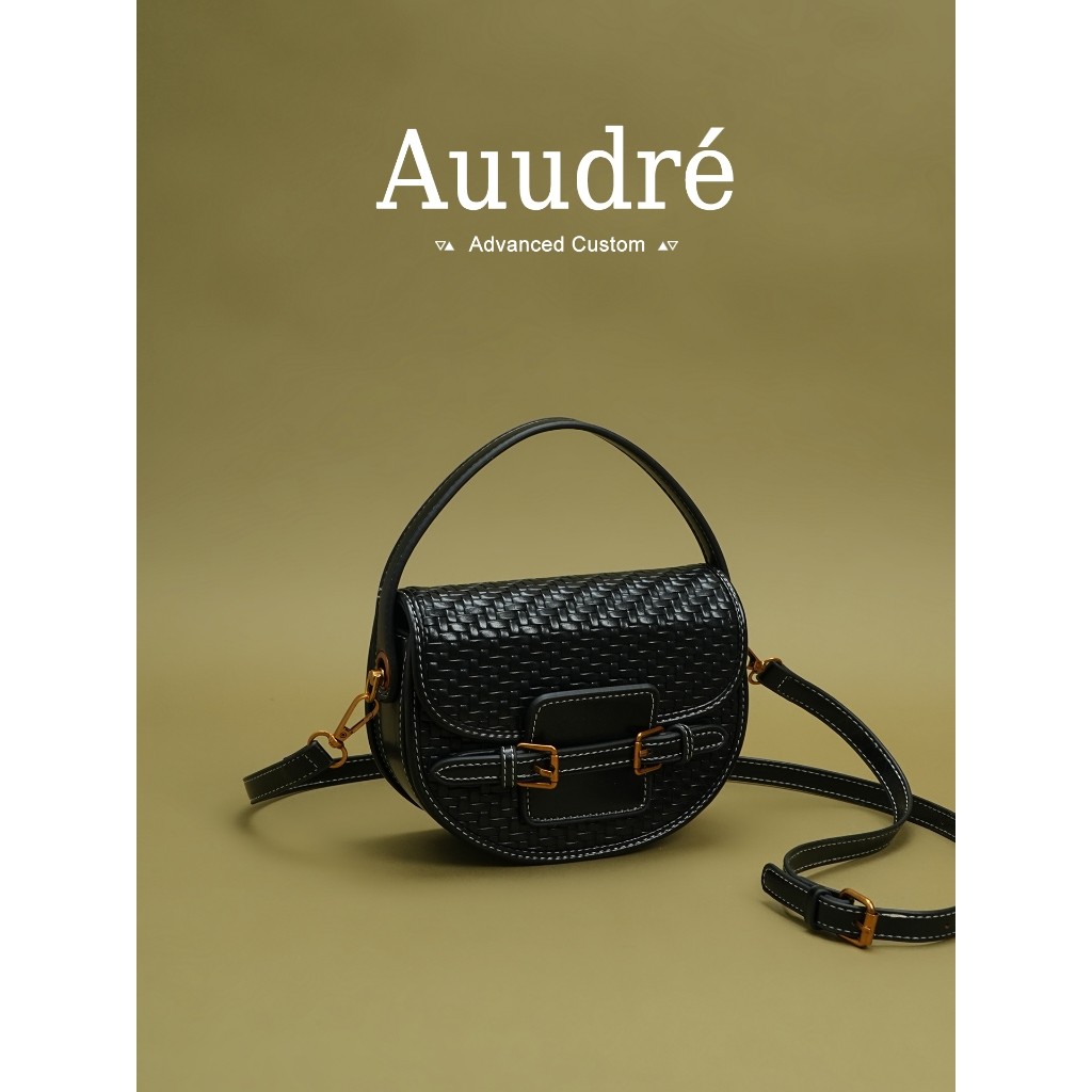 Auudre Retro Niche กระเป๋าถือหญิง Commuter Crossbody Saddle Bag