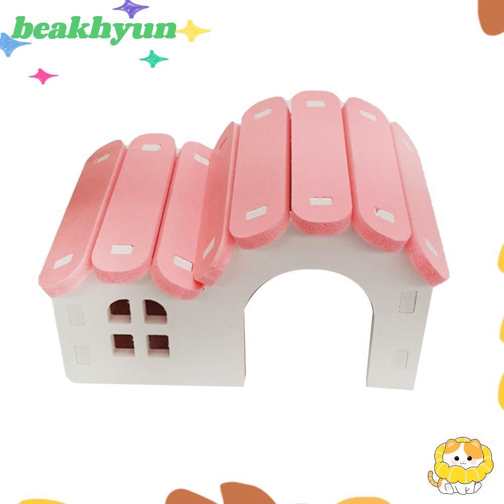 BYUN Small Animal Hideout, Hard Waterproof Hamster House Hideout, Colourful ทนทาน Breathable PVC Sma