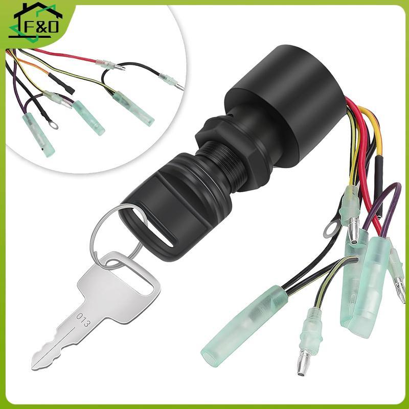 F&O เรือสวิตช์กุญแจอุปกรณ์สําหรับ Mercury Outboard Motors 3 Pos 87-17009A5 สวิตช์กุญแจเครื่องยนต์เปล