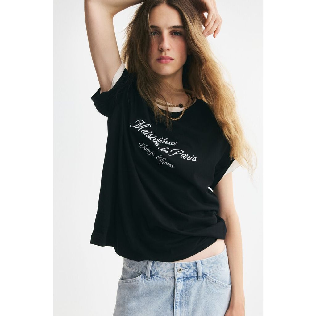 H&M تيشيرت نسائي مطبوع — صورة 4