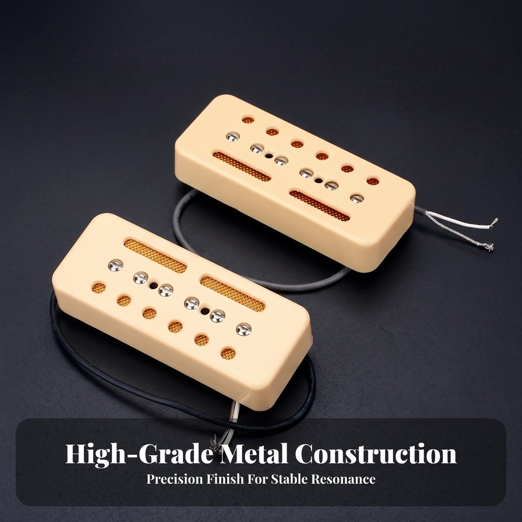 2 ชิ้น P90 รถกระบะ Bright P90 Single Coil Pickup Articulate เอาต์พุตสูงสําหรับนักกีตาร์