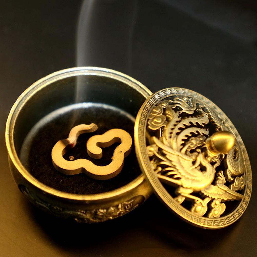 มังกรมงคล Phoenix ธูป Burner เครื่องประดับในครัวเรือน Burner Mini Burner Creative บรรเทา T1m5