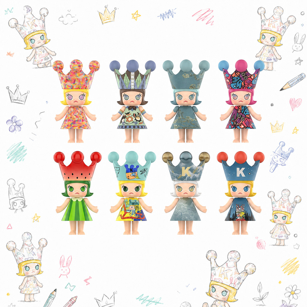 POPMART MEGA ROYAL MOLLY 100% Anniversary Series 1 Mystery Box ของขวัญของแท้
