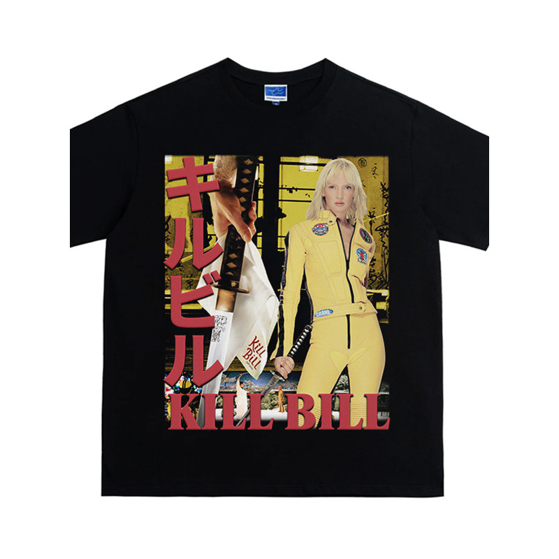Young Guns Kill Bill Kill Bill ภาพยนตร์คลาสสิก American Retro เสื้อยืดแขนสั้นผ้าฝ้ายแท้