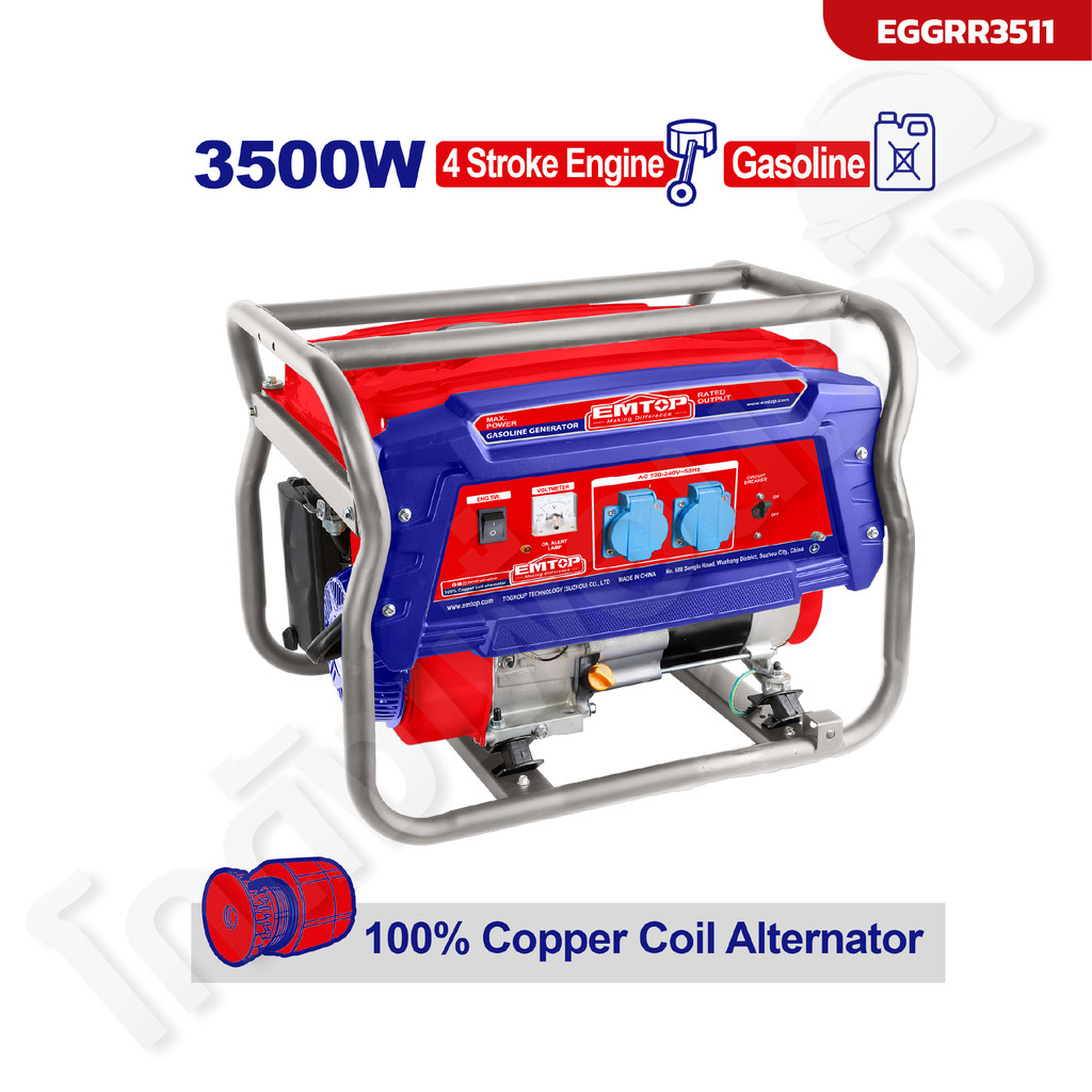 EMTOP เครื่องปั่นไฟฟ้าเบนซิน 3500W EGGRR3511