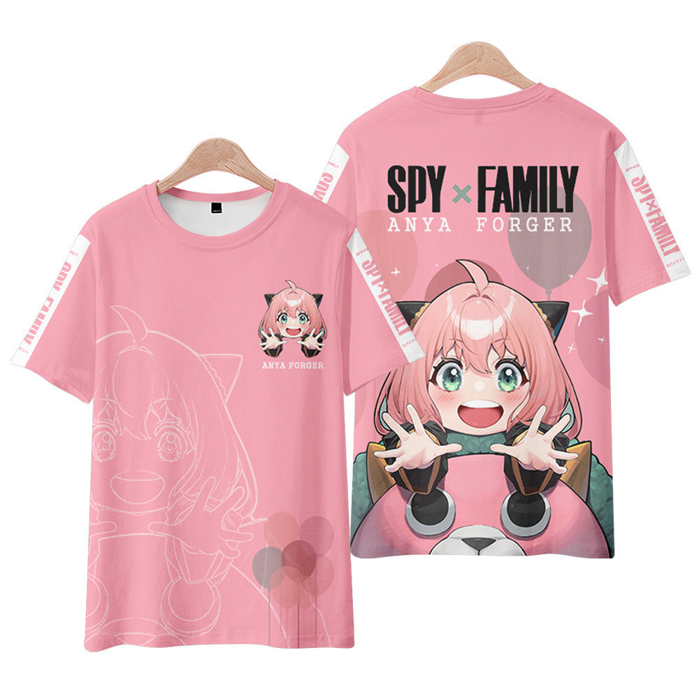 XP Jason SPY FAMILY T เสื้อ Anya Forger อะนิเมะเสื้อแขนสั้น Cal หลวม Tee เสื้อ 3D พิมพ์ PX 2XS-6XL