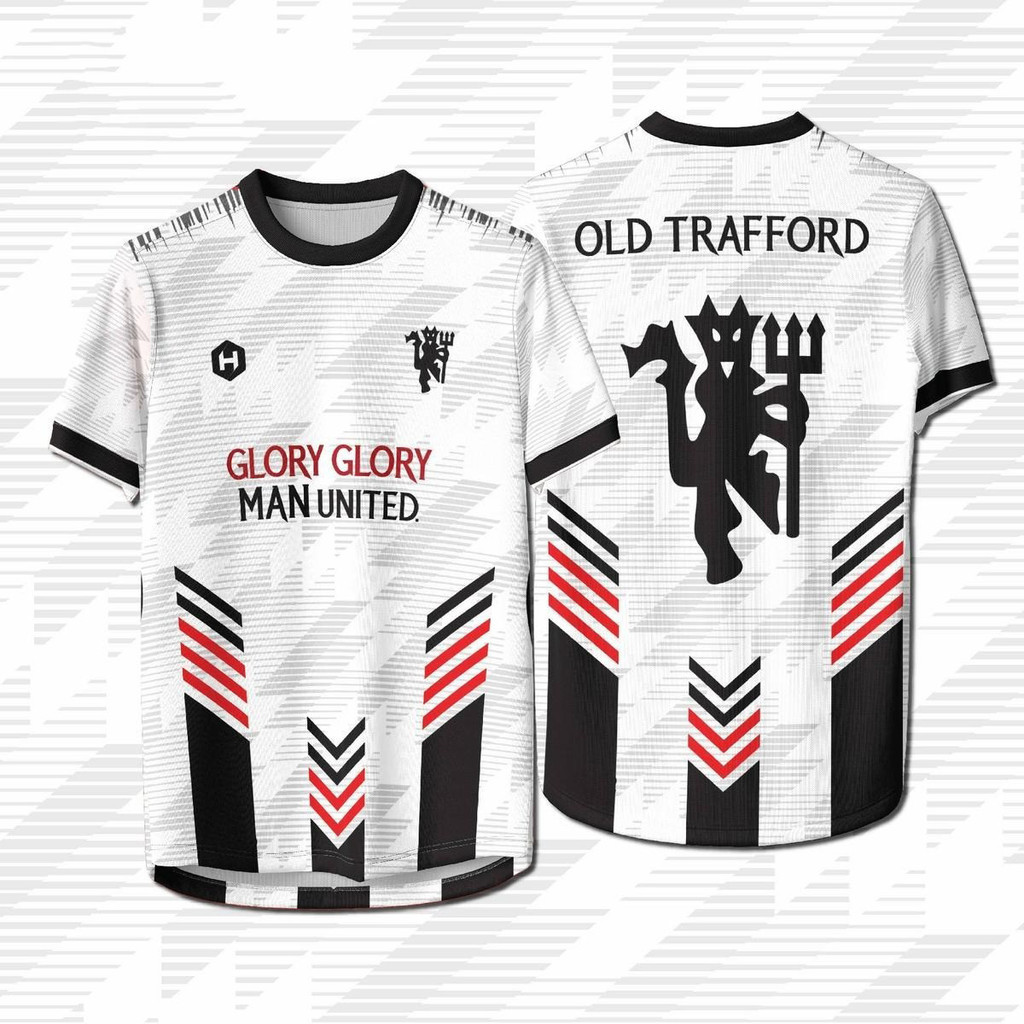 เสื้อยืดพิมพ์ลาย 3D 2026 New Dream Theater Robe, Manchester United Clic Red Flame Pattern Supporting