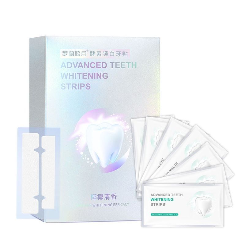 椰椰清香酵素牙贴炫白牙齿去黄洁' 白贴片口腔护理牙贴Teeth Whitening 3D Whitening Tooth Paste, Yellow Brightening Artifact, Qui