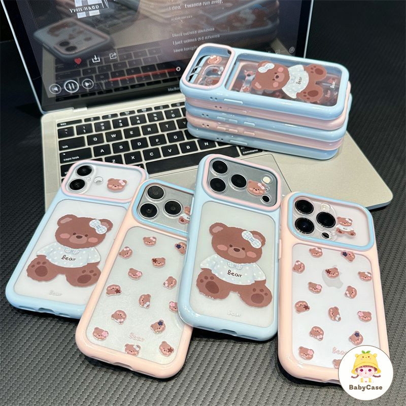 เคสโทรศัพท์หมีน้อยสีน้ำตาลนารัก เคสไอโฟน17 IPhone 16 15 13 12 11 14 Pro Max 15 14 16 Plus Air 17 16 15 14 12 13 14 11