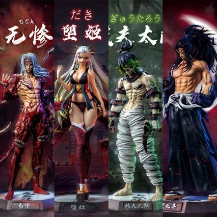 ฟิกเกอร์อนิเมะ Demon Slayer, Yoriichi Daki Gyutaro Muzan สิบสอง Kizuki ตุ๊กตาตัวละครสะสม, เครื่องประ