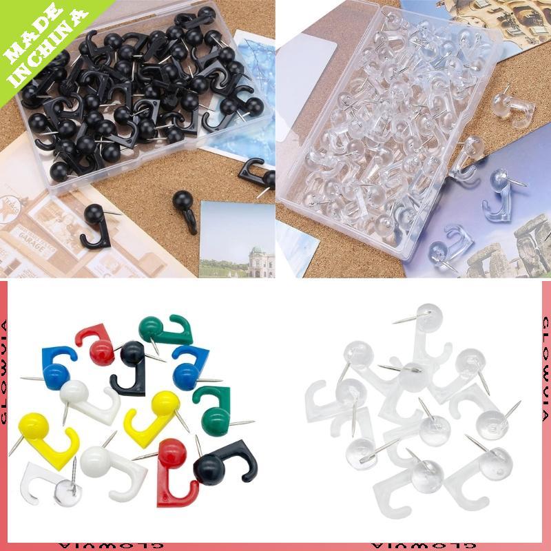 GLO 30 50 ชิ้นตกแต่ง Pin Tacks Push Pin Hooks สําหรับ Cork Board Bulletin Board