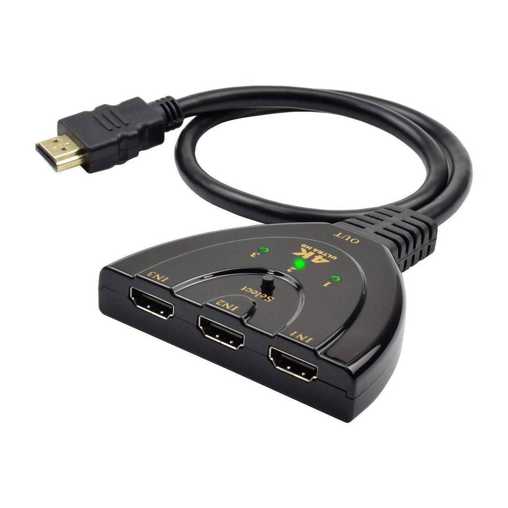 HDMI Switcher Three In One Out Pig Tail 4K Video Switcher 3 * 1 HDMI Switcher 4K * 2K