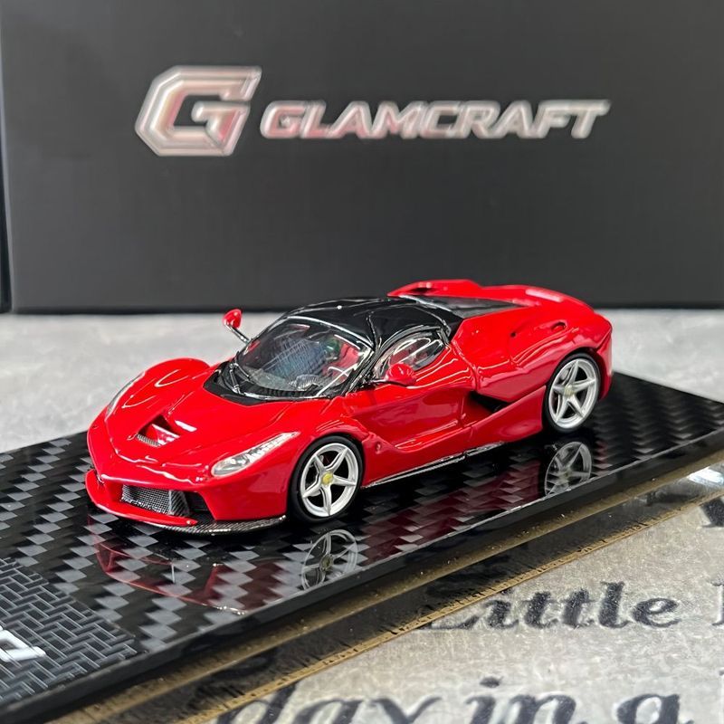 GLAMCRAFT LaFerrari 1: 64 Alloy Full Open Ferrari LaFerrari โมเดลรถ Supercar จําลอง