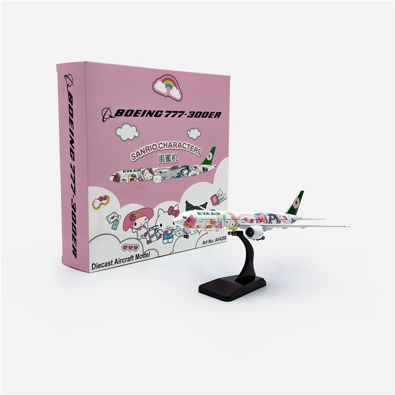 AViation 1/400 Metal Airliner รุ่น B777-300ER EVA Airlines B-16722 แฟนเครื่องบิน