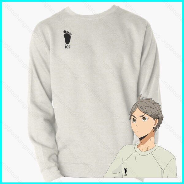 YT2 Haikyuu ICS เสื้อกันหนาวเสื้อแขนยาว Unisex KARASUNO อะนิเมะคอสเพลย์กีฬาเสื้อลําลองหลวมเสื้อกันหน