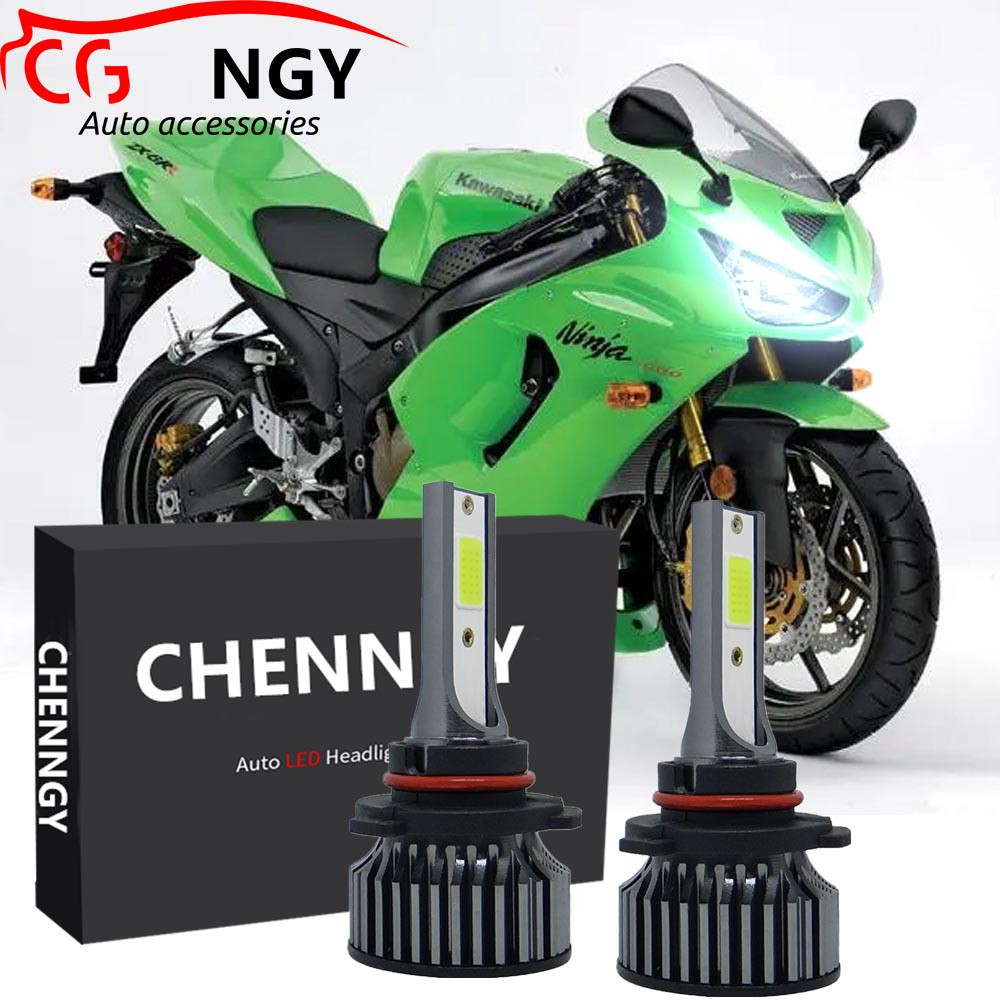 สําหรับ Kawasaki ZX600 Ninja ZX-6R ZX14 2007 ถึง 2012 - 2x LED ไฟหน้าหลอดไฟ TE สีขาว 6000K 12V ชุดแป