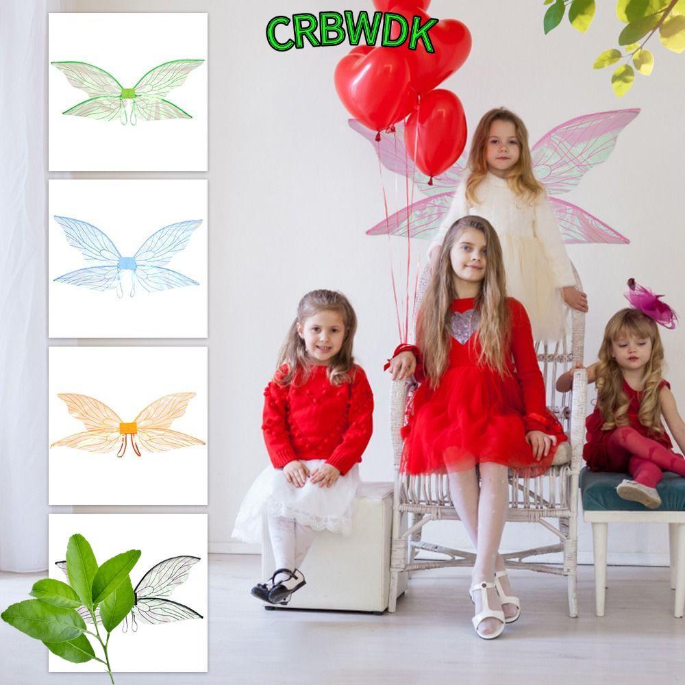 CRBWDK Cicada Wing Princess Angel Wing เครื่องแต่งกายอุปกรณ์เสริม Party Favor ฮาโลวีนผีเสื้อ