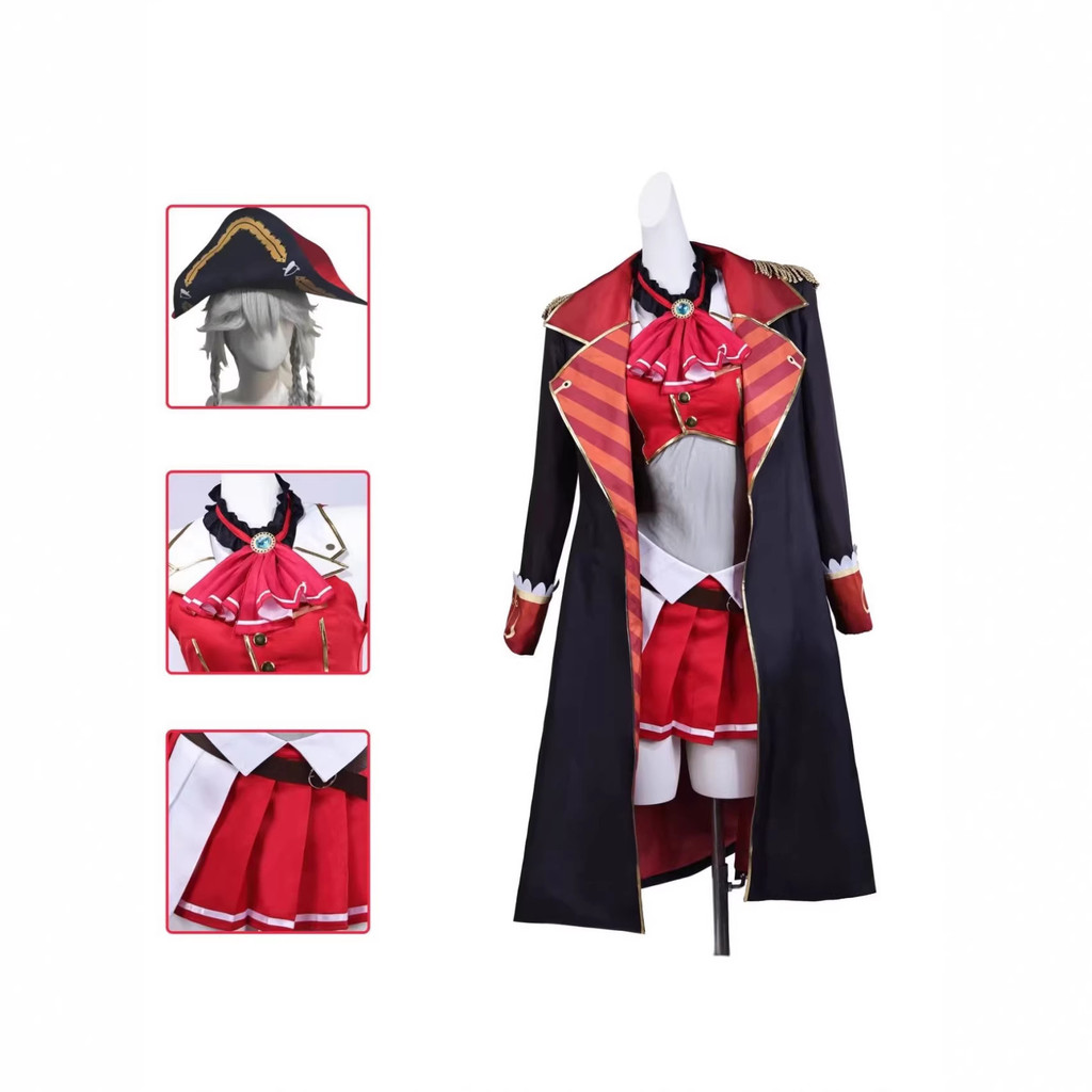 ตุ๊กตาทดสอบ Star Star Crown Skydifferd White Top Chiburg Silver Red Red Red Red Red cosplay เครื่องแ