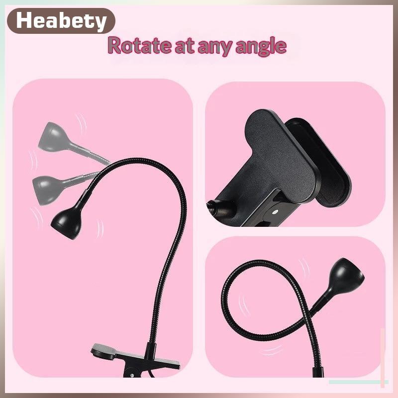 [ Heabety] Clip-on Mini Nail UV LED Dryer Lamp Portable Qui Drying Gel Polish Light for Travel Nails