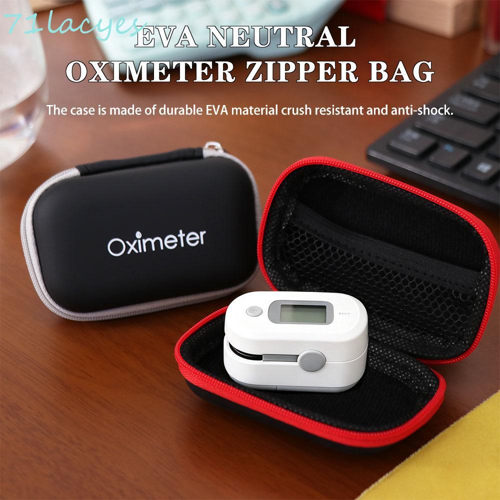 LAYES Pulse Oximeter Storage Bag, Hard EVA Protective Box Fingertip Pulse Oximeter Bag, Tool Bag Zip