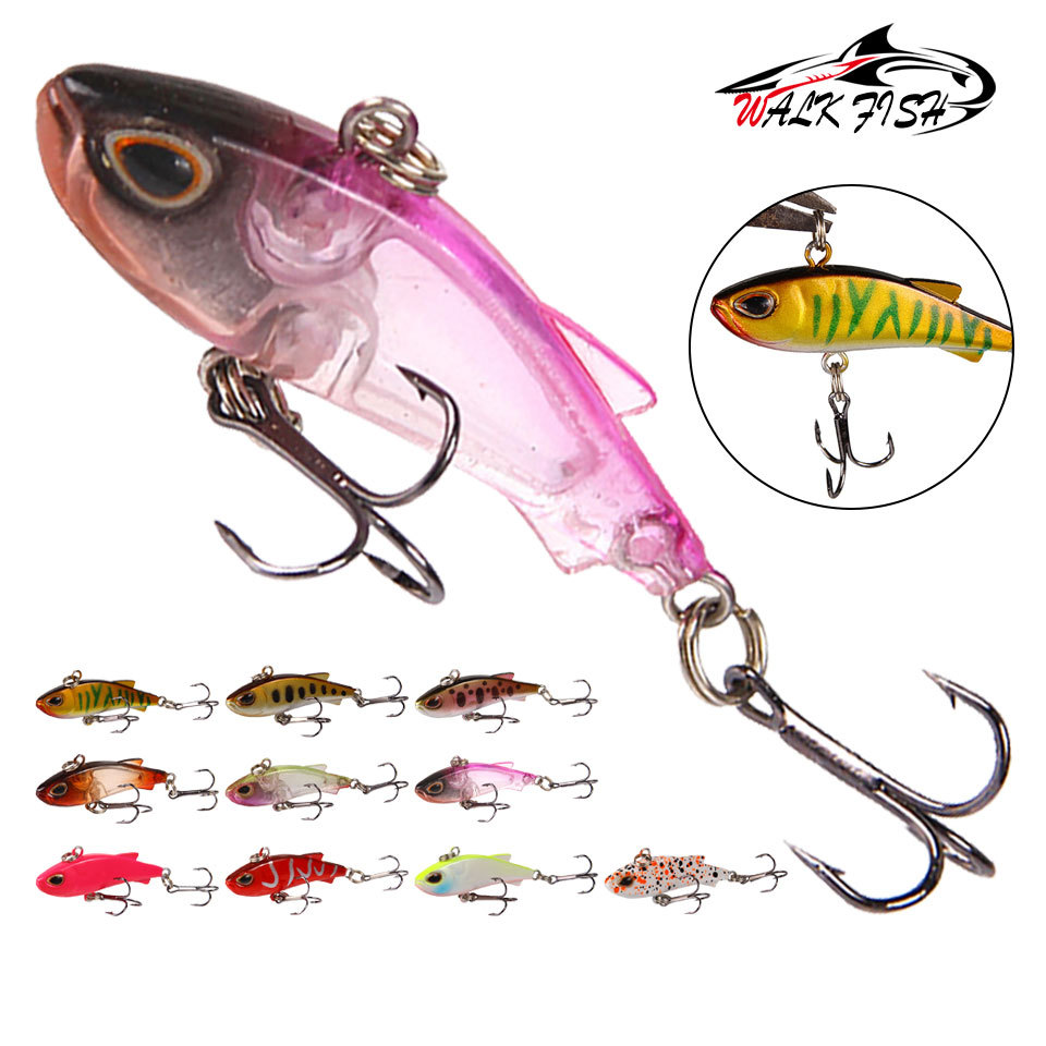 เดินปลา, 1 ชิ้น VIB Fishing Lure, 4.5 ซม. 4g Sinking Long Cast Hard เหยื่อสําหรับปลาเทราท์, อุปกรณ์ต