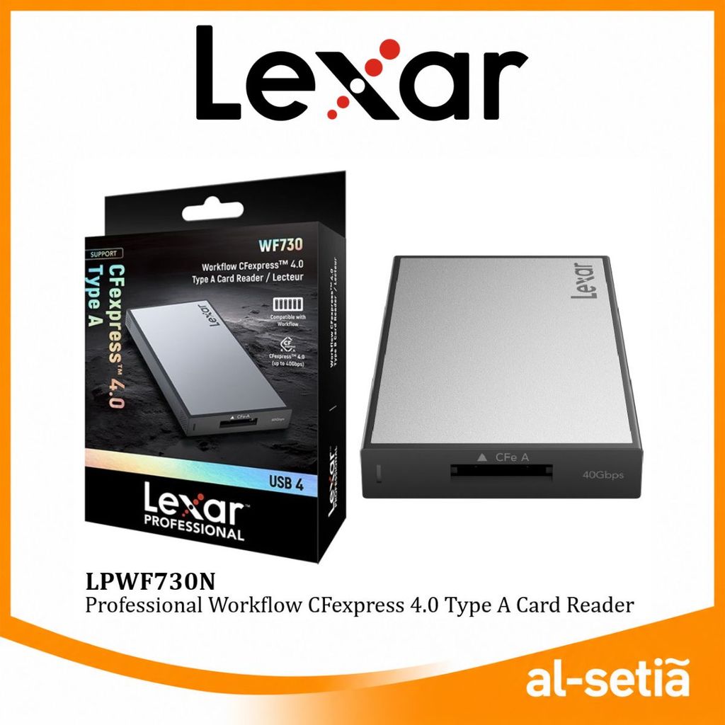 Lexar LPWF730N Professional Workflow CFexpress 4.0 Type A Card Reader Ultra Fast 40Gbps USB-C - Sony