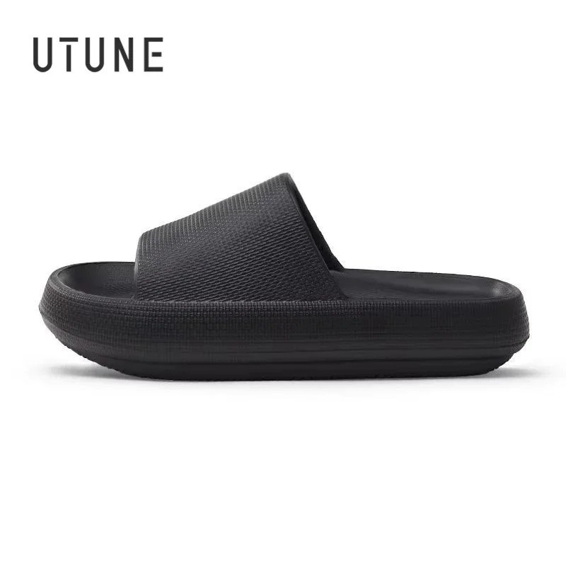 UTUNE 51CM รองเท้าแตะสําหรับผู้ชาย Platform House รองเท้า EVA Soft แฟชั่นสไลด์ Anti-slip รองเท้าแตะฤ