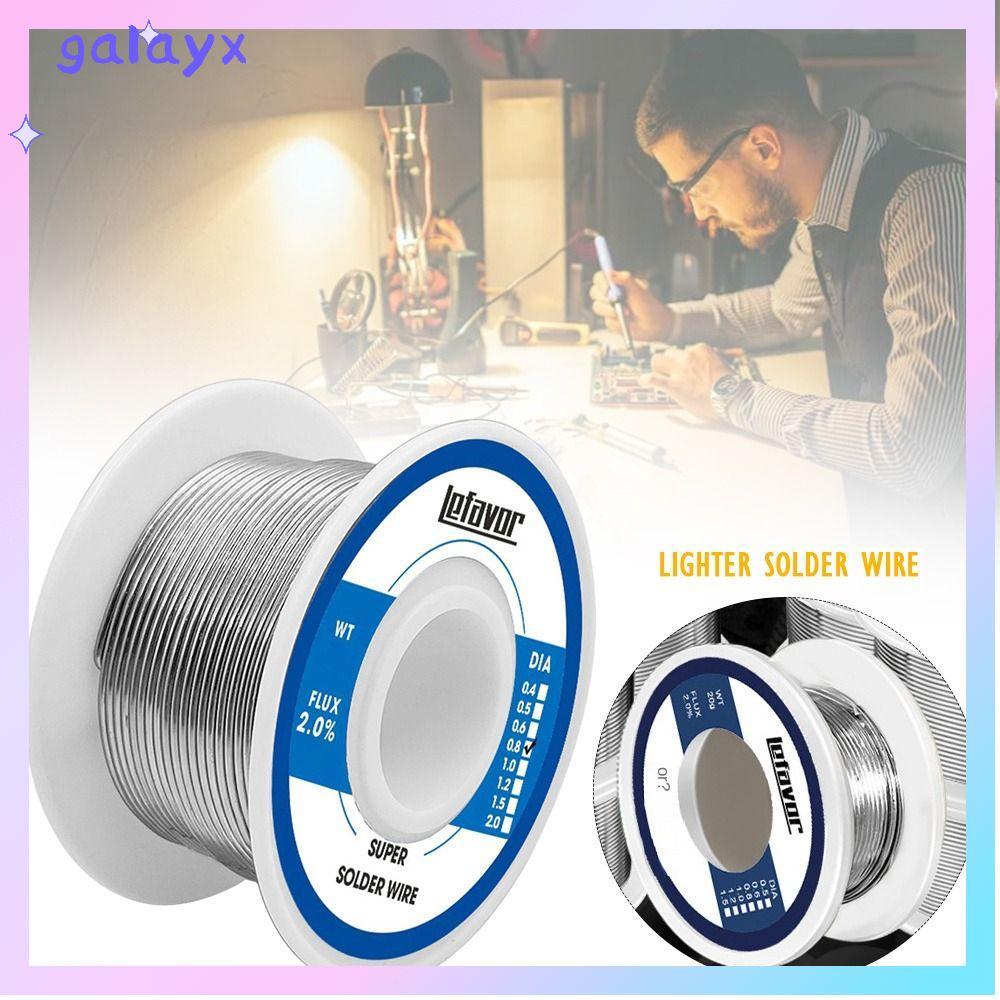 GALAYX Corel Solder, Low-melting FLUX 2.0% ลวดเชื่อมอุณหภูมิต่ํา,ทนทาน 20g 50g 100g 0.8 1.0mm No-cle