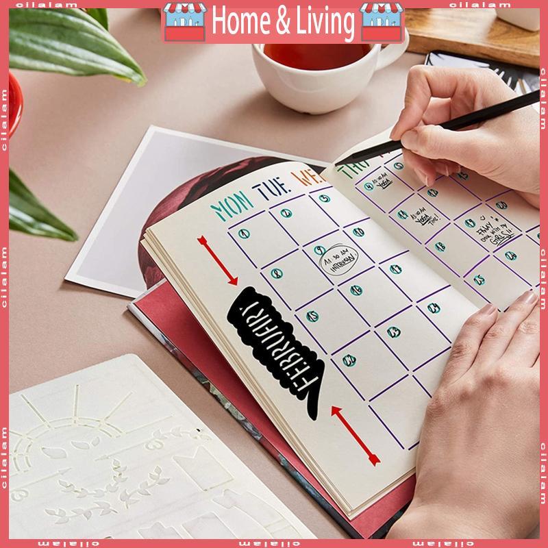 CI 20 ชิ้น Journal Stencils สําหรับ Planner Journal สมุดบันทึกไดอารี่สมุดภาพตาราง