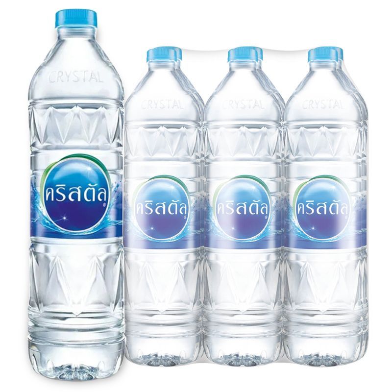 คริสตัลน้ำดื่ม 1.5ลิตร แพค 6 Crystal Water 1.5ltr. Pack 6
