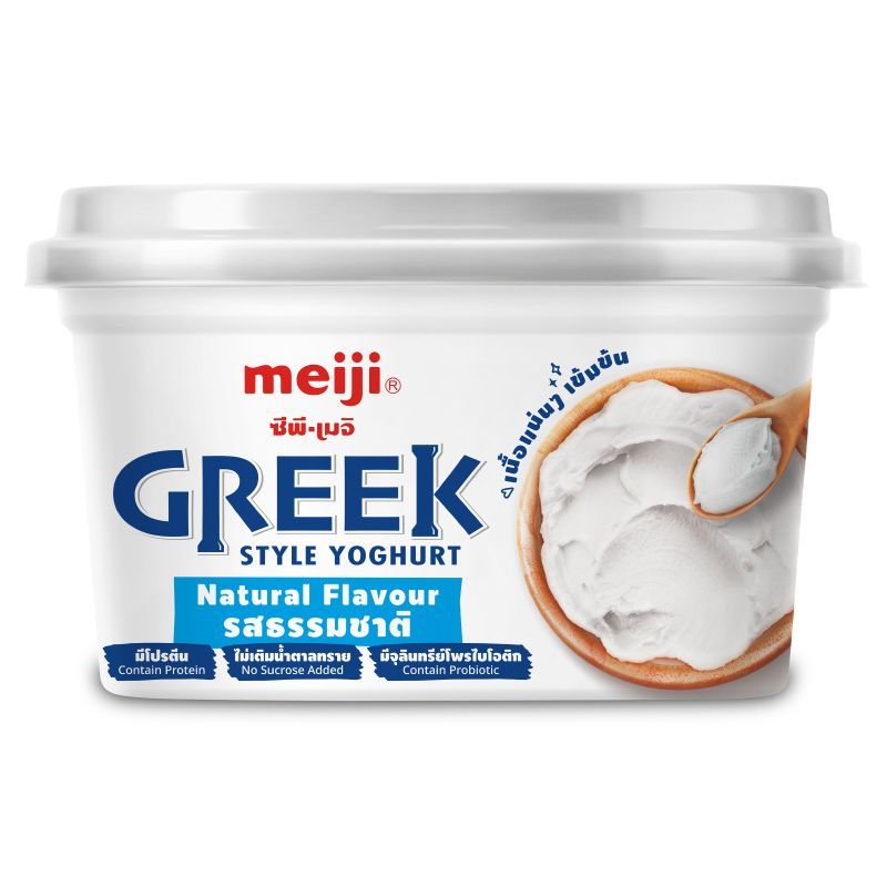 เมจิโยเกิร์ตกรีกสไตล์รสธรรมชาติ 500กรัม Meiji Greek Style Yoghurt Natural Flavour 500g.