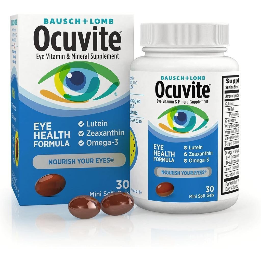 OcuviteEyeHealth,Lutein&Zeaxanthin,EyeVitamin originalAntineckVitaminD,C,E&Omega-3,ปยกวยพ combedEyeH