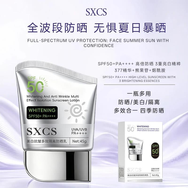 ครีมกันแดดแบบเต็มวง ครีมกันแดด Index SPF50+Light Transparent Double Protection Isolation ครีมกันแดด 