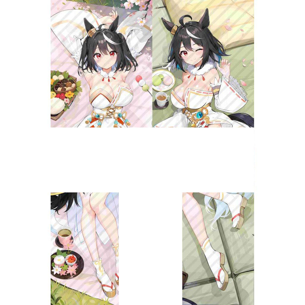 อะนิเมะ Uma Musume สวย Derby Kitsan สีดํา Dakimakura ปลอกหมอน 50x150 ซม.สองด้านพิมพ์ Hug หมอน
