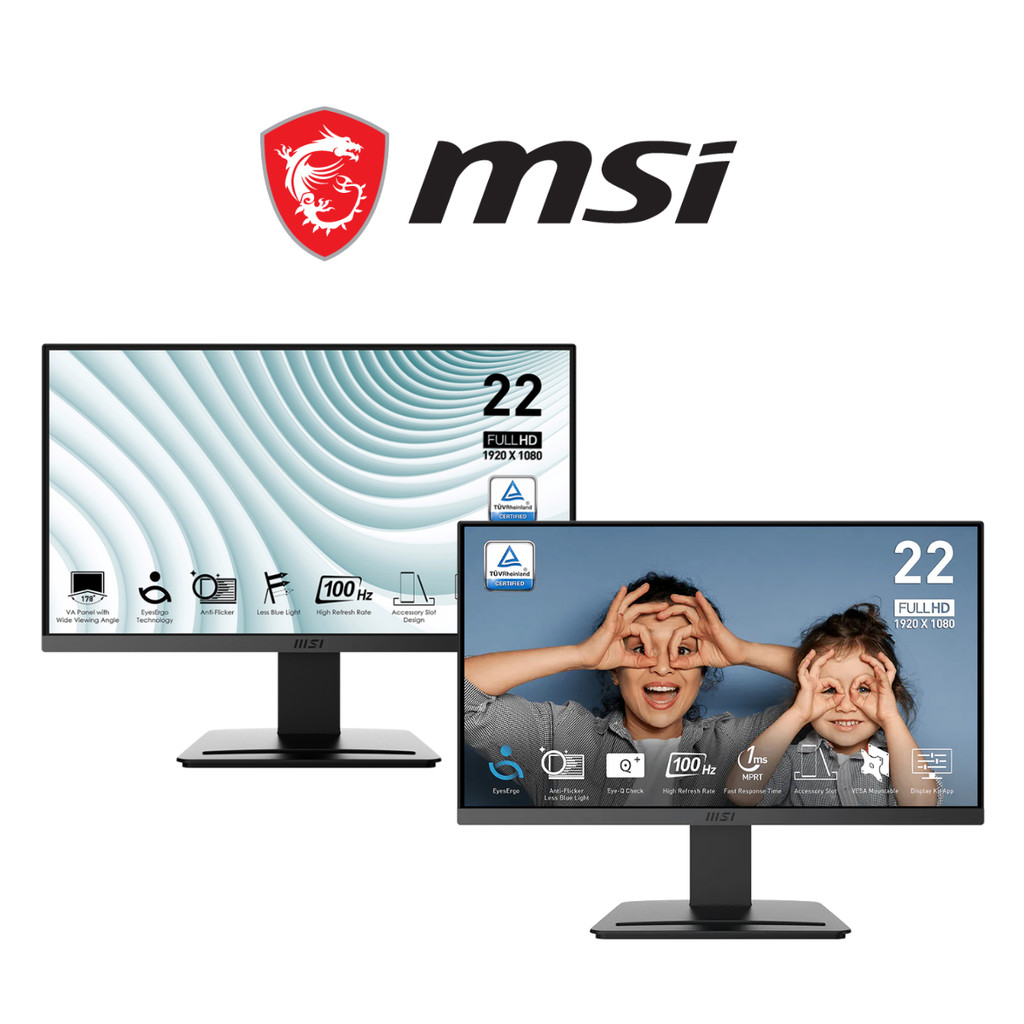 MSI MONITOR (จอมอนิเตอร์) PRO MP223 E2 / MP225 / MP225V / MP225 E12VL 22'' รับประกัน 3 ปี