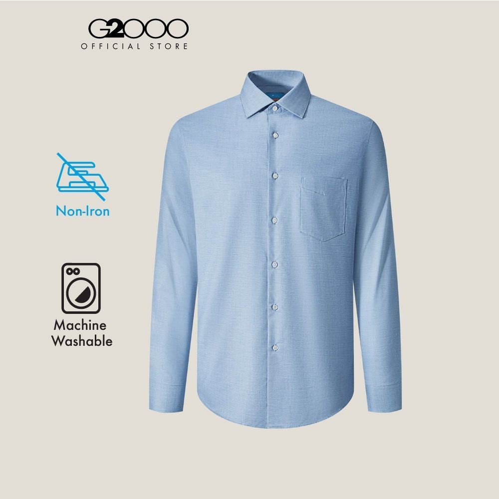 G2000 เสื้อเชิ้ตแขนยาวแบบทางการสำหรับผู้ชาย ทรง Smart Fit รุ่น 4612364271 BLUE