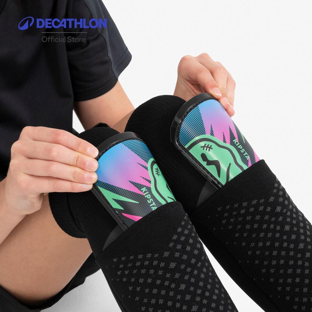 Decathlon Kids' Football Socks + Shin Guards Easy Pocket ถุงเท้า + สนับแข้งฟุตบอลสำหรับเด็กรุ่น Easy Pocket - Black