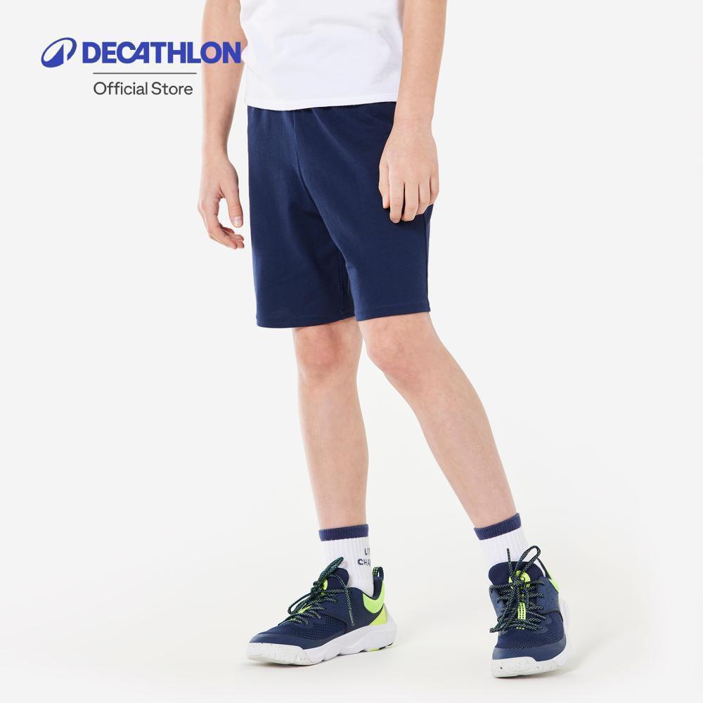 Decathlon Kids' Shorts Soft Cotton Shorts Blue กางเกงขาสั้นเด็กชาย 100 - Navy/Blue
