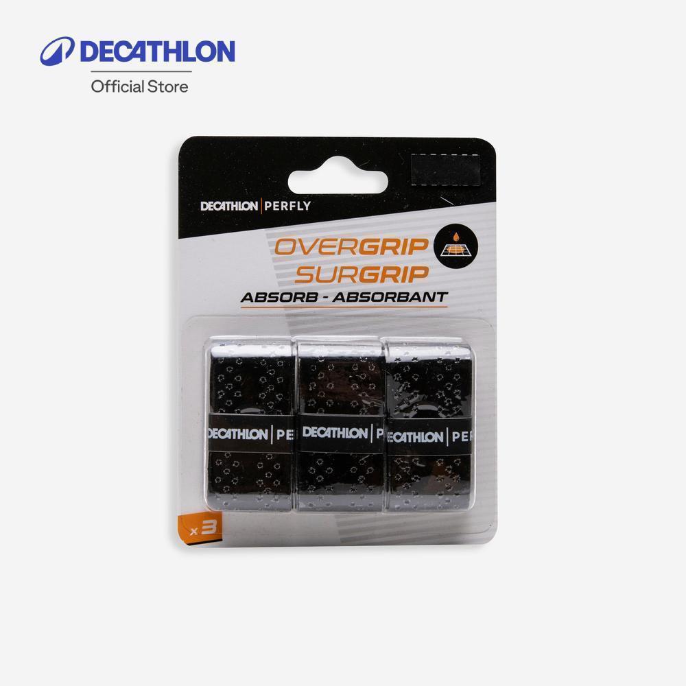 Decathlon Badminton Quickdry Overgrip X3 โอเวอร์กริปแบดมินตัน รุ่น Quickdry X3 - Black