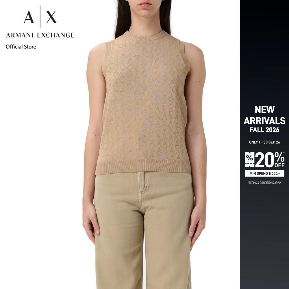 Armani Exchange เสื้อผู้หญิง รุ่น 8NYH9A-YMH6Z-F1020 สีน้ำตาล