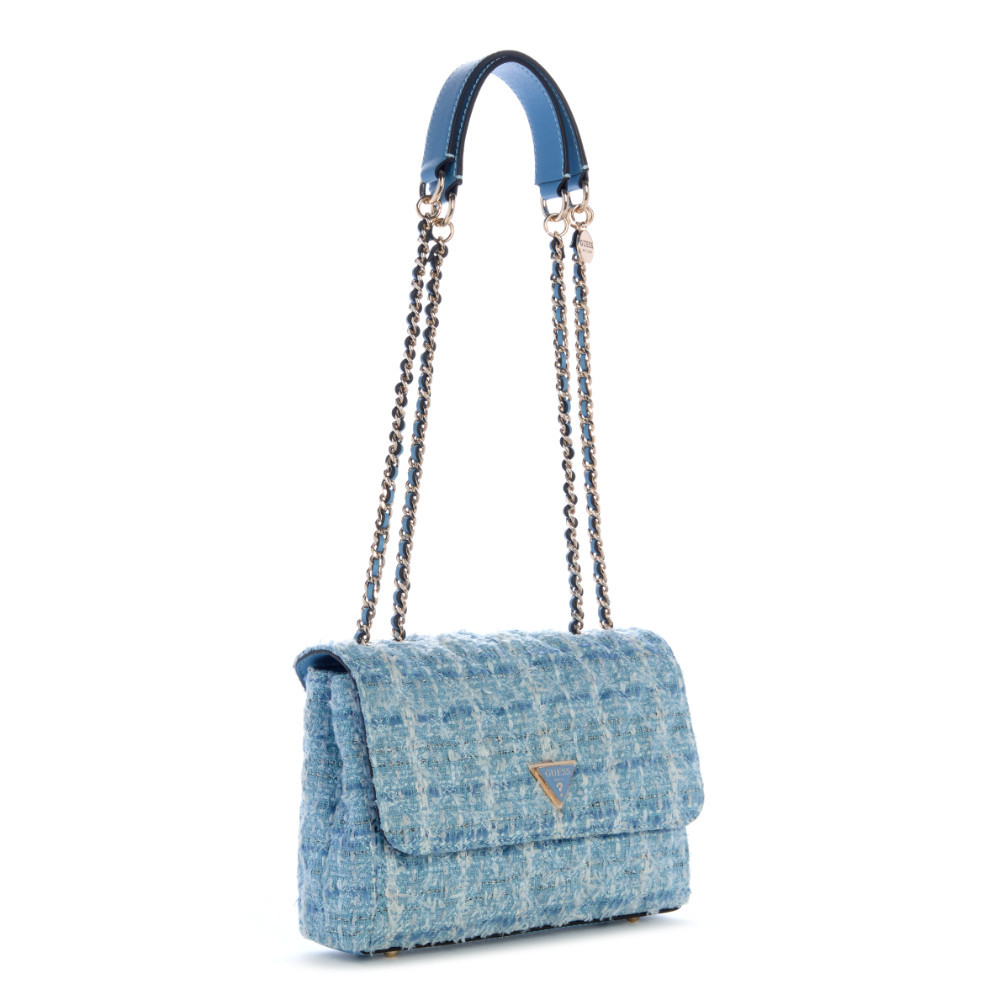 GUESS حقيبة GIULLY II قابلة للتحويل بغطاء — أزرق
